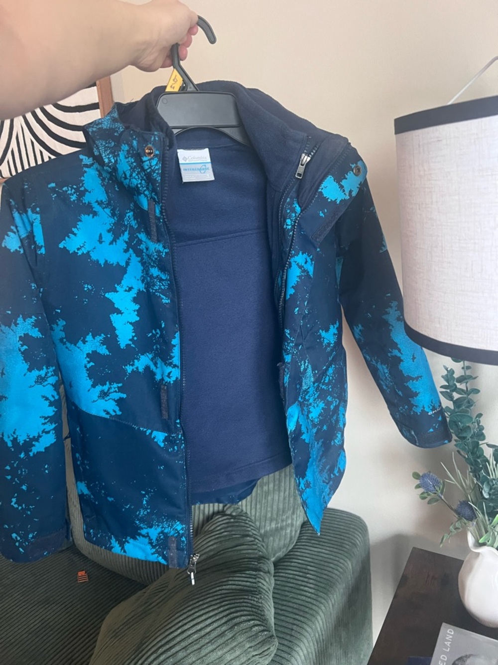 Columbia Boys Blue & Navy Printed Insulated Jacket